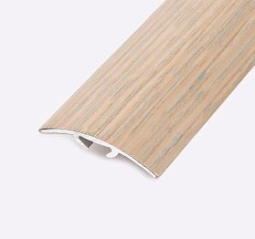 Порог (стык) Русский профиль  разноуровневый ламинированный с дюб, 30*900 мм, Дуб белёный